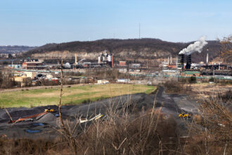 Clairton Coke Works is one of the world’s largest producers of coke, which leads to the emission of a raft of chemicals. Credit: Scott Goldsmith/Inside Climate News