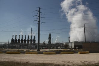 ExxonMobil's Baytown Olefins Plant is part of a larger refinery complex, where the company has proposed building a hydrogen plant with carbon capture equipment. Exxon has said the project could cut greenhouse gas emissions at the refinery complex by "up to 30 percent." Credit: Nicholas Kusnetz