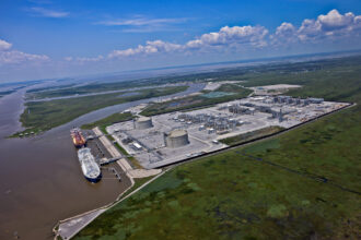 Venture Global, which owns this methane (liquefied natural gas) export facility in southeast Louisiana, plans to build a second terminal next door. The Federal Energy Regulatory Commission voted 2-1 Thursday to approve the proposal, which critics say would emit a massive amount of greenhouse gases. Credit: Julie Dermansky/Julie Dermansky Photography LLC