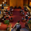 Students study in the Wharton School at the University of Pennsylvania in Philadelphia. Credit: Mark Makela/Getty Images