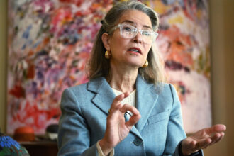 Psychiatrist Lise van Susteren is a co-founder of the Climate Psychiatry Alliance and the Climate Psychology Alliance-North America. Credit: Mandel Ngan/AFP via Getty Images