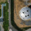 An aerial view of a fuel holding tank at Dorsey Junction Station in Woodbine, Maryland. Credit: Drew Angerer/Getty Images