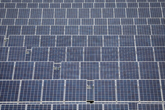 Painesville, Ohio will get a utility-scale solar farm—like this one in Florida—on the site of a former chemical manufacturing plant. Credit: Marco Bello/AFP via Getty Images