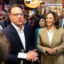 Pennsylvania Gov. Josh Shapiro (left) and Vice President Kamala Harris speak to the press at the Reading Terminal Market in Philadelphia on July 13. Credit: Ryan Collerd/AFP via Getty Images