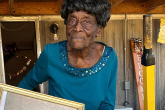 Ninety-six-year-old Laura Reed Norwood remembers what McIntosh was like before the chemical plants arrived. Credit: Elizabeth DeRamus/Al Jazeera