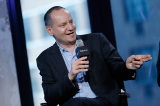 Human rights lawyer Philippe Sands speaks at AOL Studios In New York on Nov. 6, 2015 in New York City. Credit: John Lamparski/WireImage