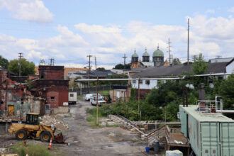 The proposed site of SOBE Thermal Energy Systems' tire pyrolysis chemical plant in Youngstown, Ohio. Credit: James Bruggers/Inside Climate News